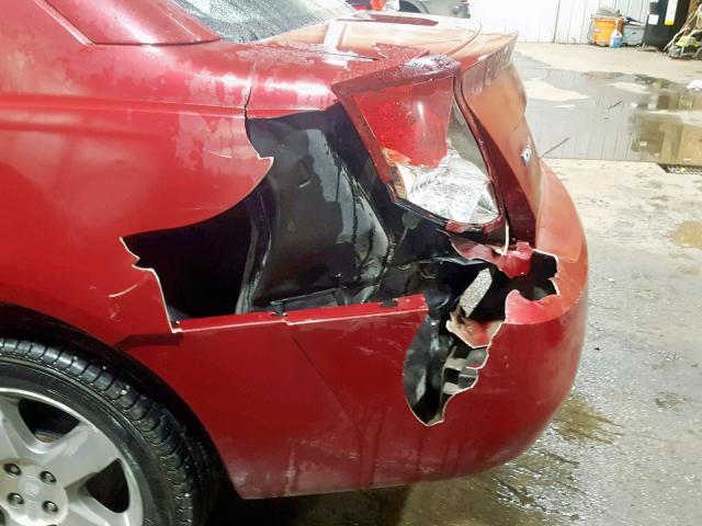1G8AL58F67Z166444 - 2007 SATURN ION LEVEL RED photo 9