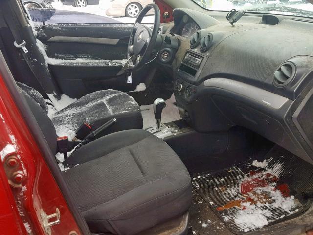 KL1TD5DEXBB120830 - 2011 CHEVROLET AVEO LS RED photo 5