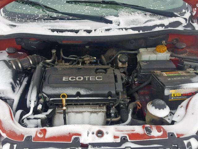 KL1TD5DEXBB120830 - 2011 CHEVROLET AVEO LS RED photo 7