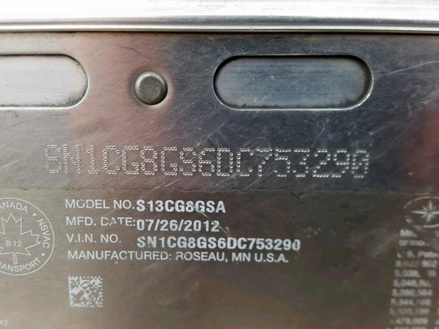 SN1CG8GS6DC753290 - 2013 POLARIS 800 RMK BLACK photo 10