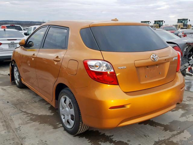 2T1KU40E59C075280 - 2009 TOYOTA COROLLA MA ORANGE photo 3