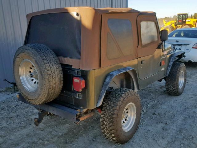 1J4FY29PXWP759201 - 1998 JEEP WRANGLER / GREEN photo 4