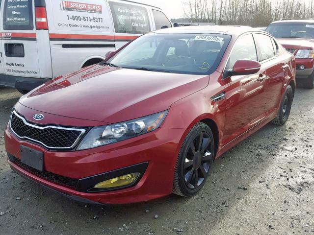 KNAGR4A62B5147101 - 2011 KIA OPTIMA SX RED photo 2