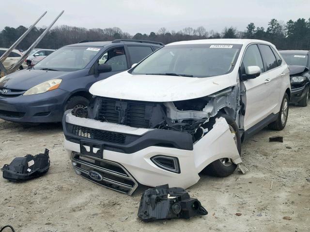 2FMTK3J9XFBB70410 - 2015 FORD EDGE SEL WHITE photo 2