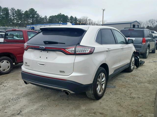 2FMTK3J9XFBB70410 - 2015 FORD EDGE SEL WHITE photo 4