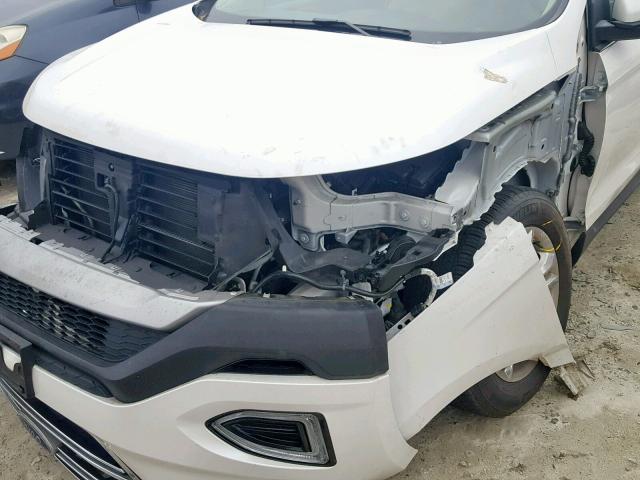 2FMTK3J9XFBB70410 - 2015 FORD EDGE SEL WHITE photo 9