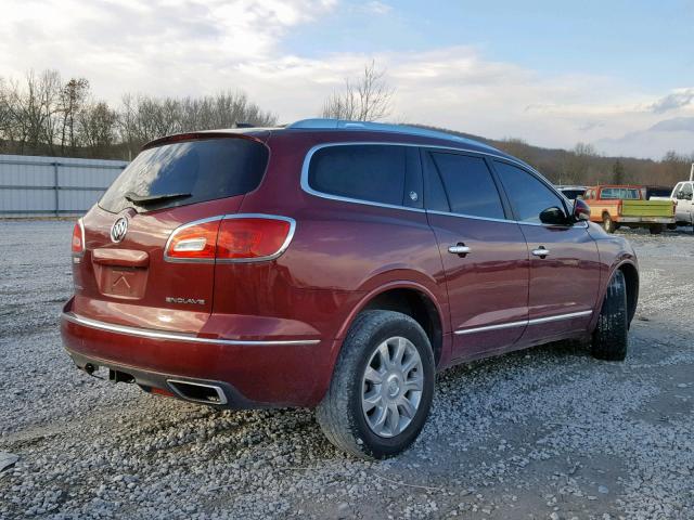 5GAKRBKD1HJ201083 - 2017 BUICK ENCLAVE RED photo 4