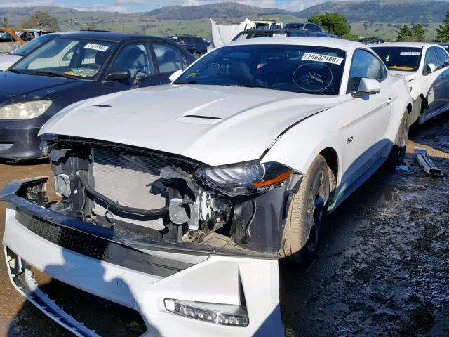 1FA6P8CF5J5145159 - 2018 FORD MUSTANG GT WHITE photo 2