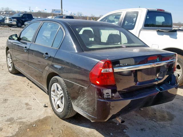 1G1ZS51896F247518 - 2006 CHEVROLET MALIBU LS BLACK photo 3