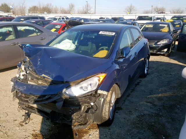 KMHD35LH2EU165860 - 2014 HYUNDAI ELANTRA GT BLUE photo 2