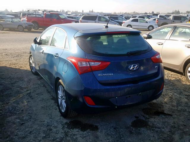 KMHD35LH2EU165860 - 2014 HYUNDAI ELANTRA GT BLUE photo 3