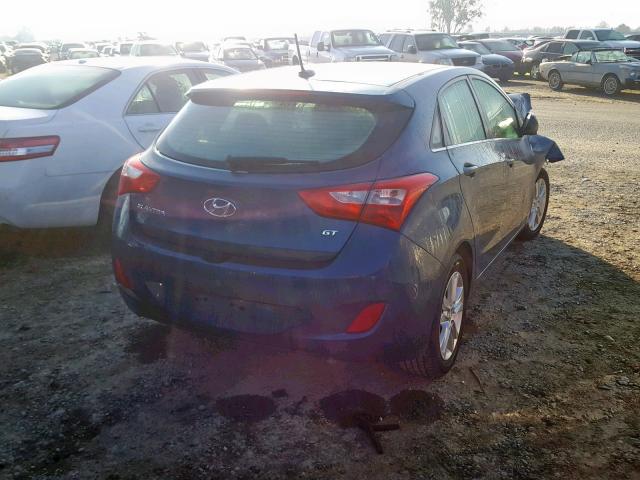 KMHD35LH2EU165860 - 2014 HYUNDAI ELANTRA GT BLUE photo 4