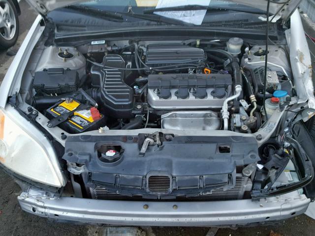 1HGEM22972L047143 - 2002 HONDA CIVIC EX SILVER photo 7