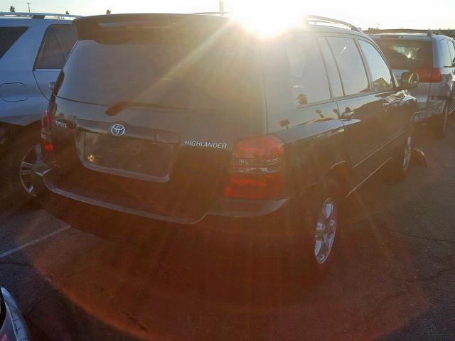 JTEGD21A310008743 - 2001 TOYOTA HIGHLANDER BLACK photo 4