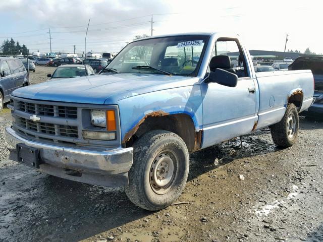 1GCEK14W7VZ186028 - 1997 CHEVROLET GMT-400 K1 BLUE photo 2