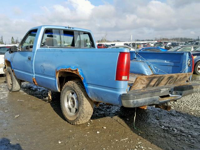 1GCEK14W7VZ186028 - 1997 CHEVROLET GMT-400 K1 BLUE photo 3