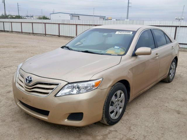 4T4BF3EKXAR023686 - 2010 TOYOTA CAMRY BASE GOLD photo 2