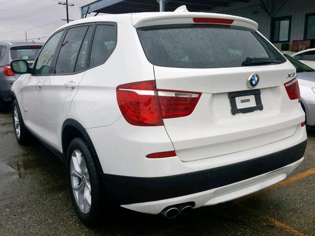 5UXWX7C57EL984337 - 2014 BMW X3 XDRIVE3 WHITE photo 3