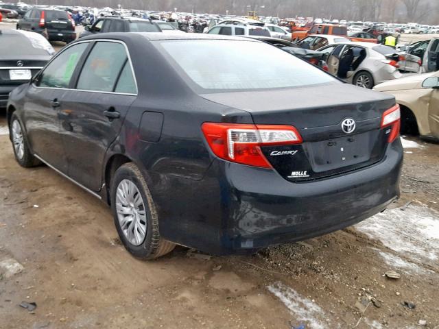 4T4BF1FKXDR278779 - 2013 TOYOTA CAMRY L BLACK photo 3