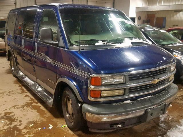 1GBFG15R011222668 - 2001 CHEVROLET EXPRESS G1 BLUE photo 1