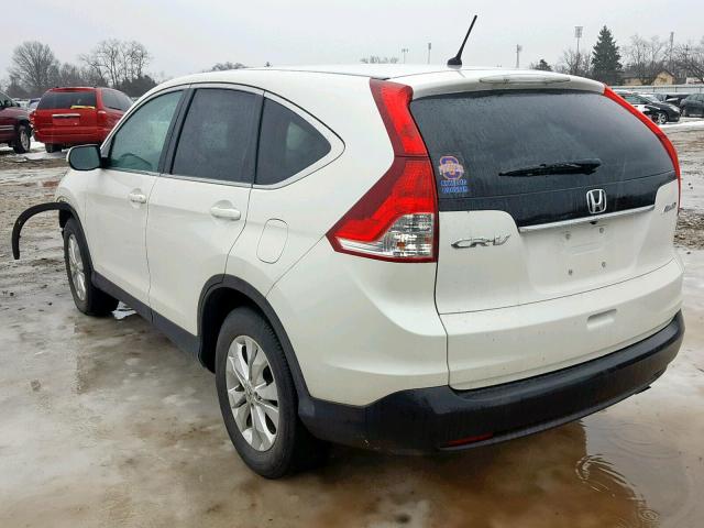 5J6RM4H5XEL063769 - 2014 HONDA CR-V EX WHITE photo 3