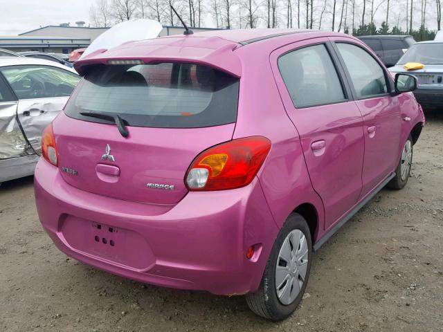 ML32A3HJ9FH004789 - 2015 MITSUBISHI MIRAGE DE PINK photo 4