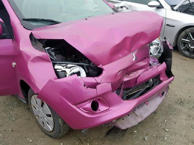 ML32A3HJ9FH004789 - 2015 MITSUBISHI MIRAGE DE PINK photo 9