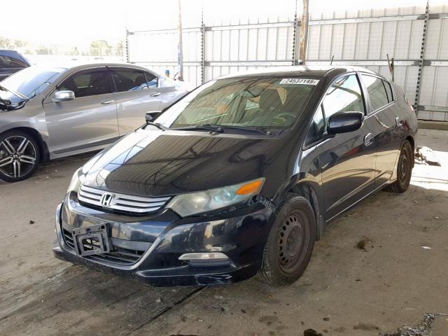 JHMZE2H52AS000736 - 2010 HONDA INSIGHT LX BLACK photo 2