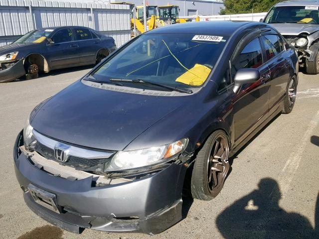 19XFA166X9E012637 - 2009 HONDA CIVIC GRAY photo 2