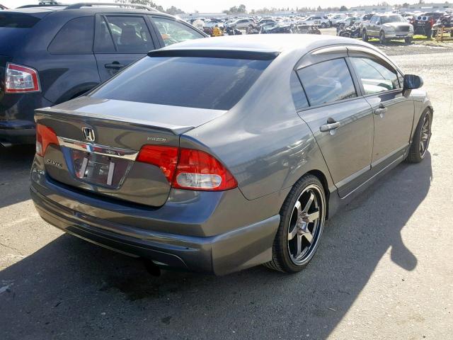 19XFA166X9E012637 - 2009 HONDA CIVIC GRAY photo 4