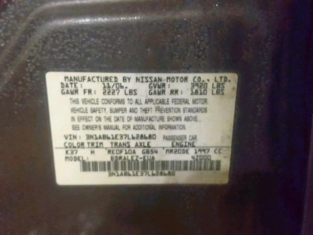 3N1AB61E37L628680 - 2007 NISSAN SENTRA 2.0 GRAY photo 10