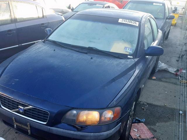 YV1RH58D822150167 - 2002 VOLVO S60 2.5T BLUE photo 2