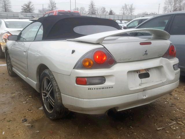 4A3AE75H75E037356 - 2005 MITSUBISHI ECLIPSE SP WHITE photo 3