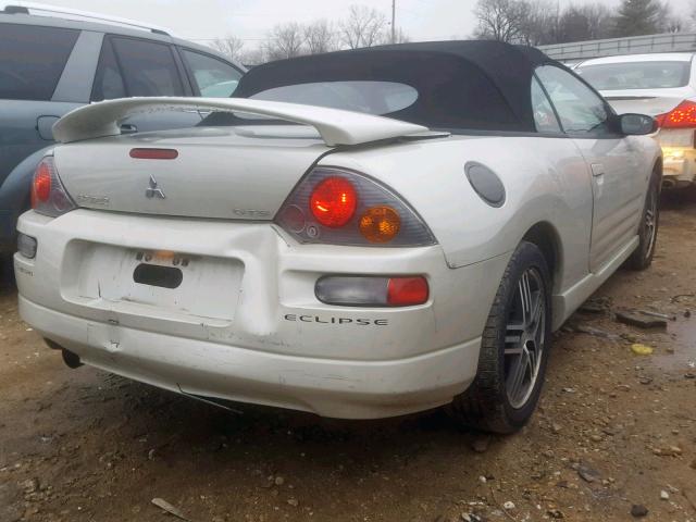 4A3AE75H75E037356 - 2005 MITSUBISHI ECLIPSE SP WHITE photo 4