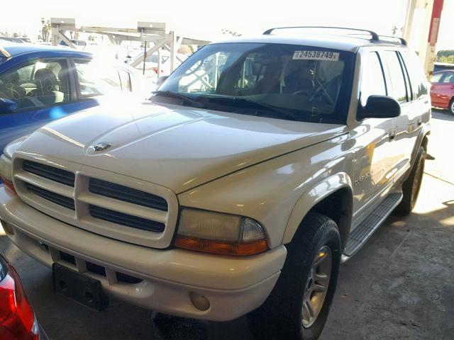 1B4HS28N01F638334 - 2001 DODGE DURANGO WHITE photo 2