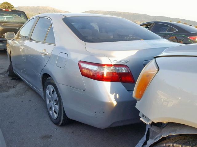 4T1BE46K27U517308 - 2007 TOYOTA CAMRY SILVER photo 3