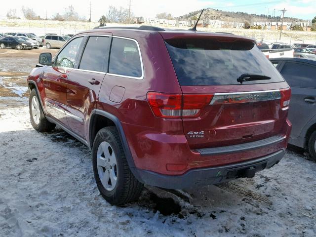 1C4RJFAGXDC633659 - 2013 JEEP GRAND CHER MAROON photo 3