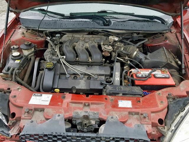 1FAFP55S92G213316 - 2002 FORD TAURUS SES RED photo 7