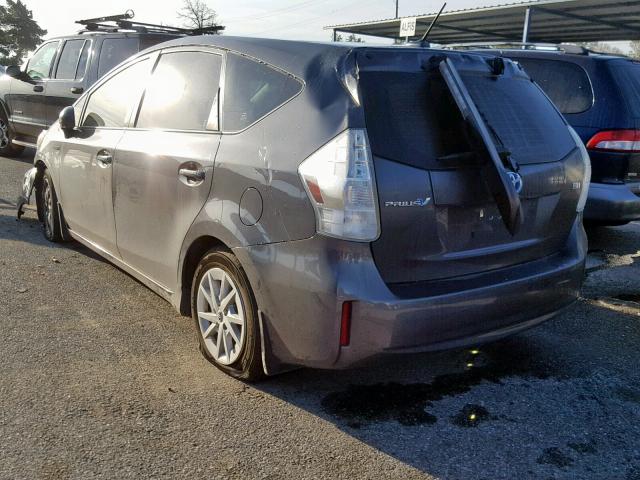 JTDZN3EU2D3195187 - 2013 TOYOTA PRIUS V GRAY photo 3