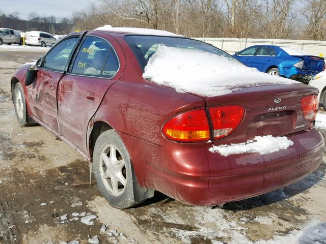 1G3NL52EX1C247089 - 2001 OLDSMOBILE ALERO GL BURGUNDY photo 3