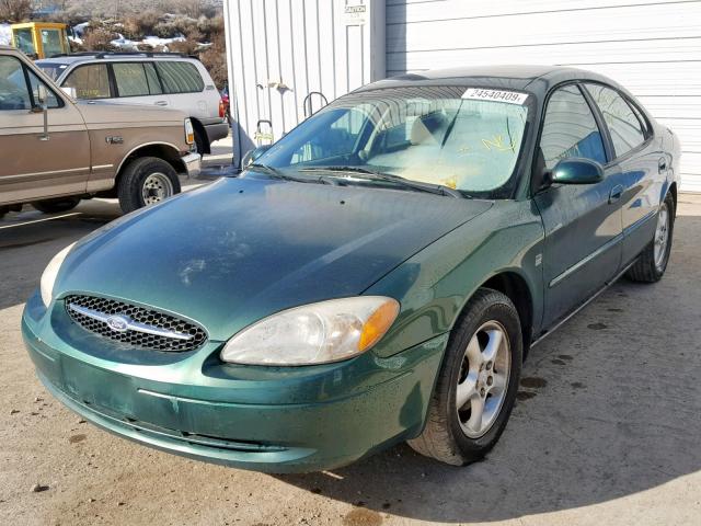 1FAFP55S2YA103414 - 2000 FORD TAURUS SES GREEN photo 2