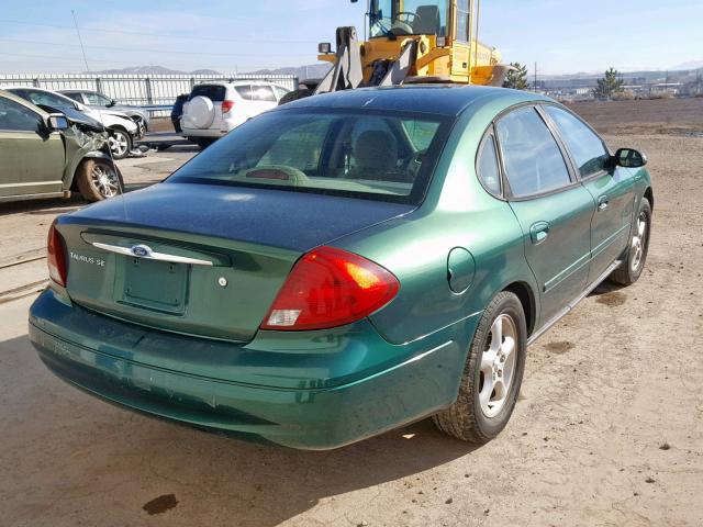 1FAFP55S2YA103414 - 2000 FORD TAURUS SES GREEN photo 4