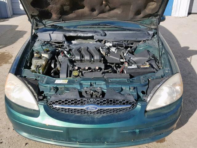 1FAFP55S2YA103414 - 2000 FORD TAURUS SES GREEN photo 7