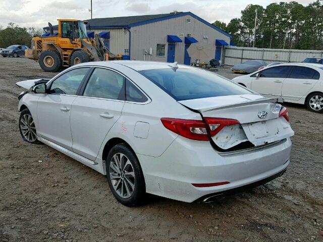 5NPE34AF9GH328084 - 2016 HYUNDAI SONATA SPO WHITE photo 3