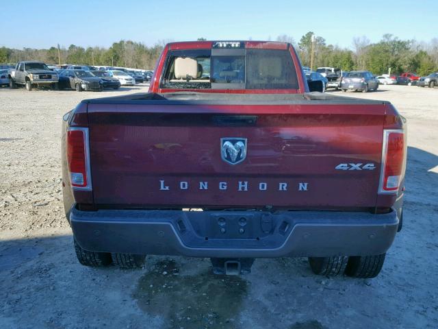 3C63RRKL6JG311614 - 2018 RAM 3500 LONGH BURGUNDY photo 9