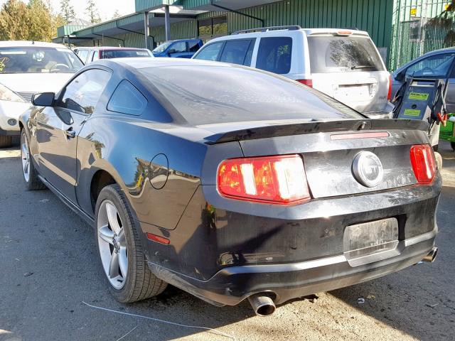 1ZVBP8CH7A5112641 - 2010 FORD MUSTANG GT BLACK photo 3