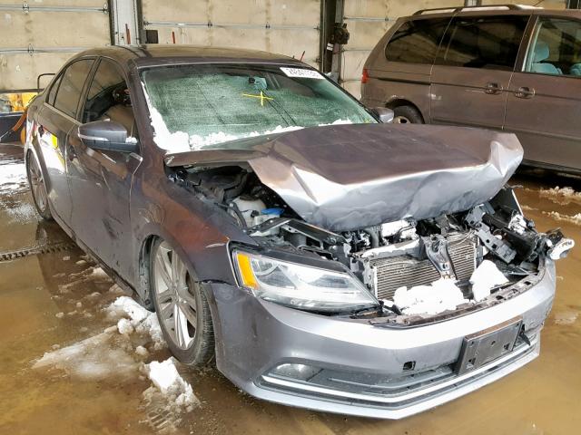 3VWLA7AJXFM239889 - 2015 VOLKSWAGEN JETTA TDI GRAY photo 1