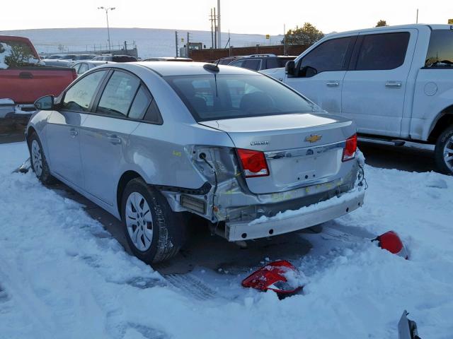 1G1PA5SH5F7177910 - 2015 CHEVROLET CRUZE LS SILVER photo 3