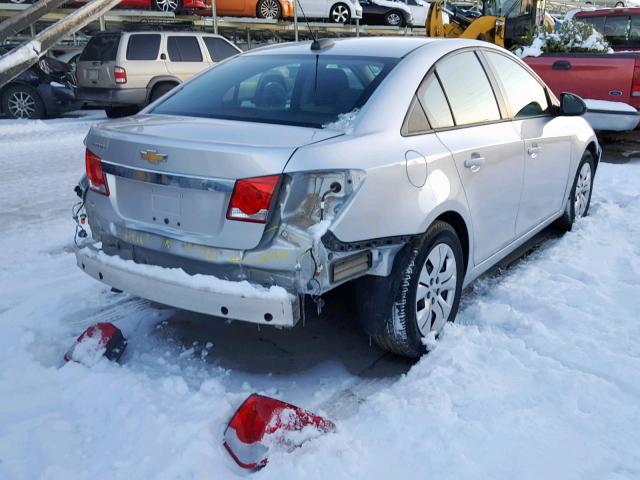 1G1PA5SH5F7177910 - 2015 CHEVROLET CRUZE LS SILVER photo 4