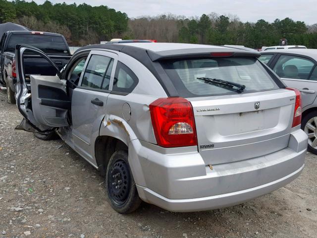 1B3HB48B07D115762 - 2007 DODGE CALIBER SX SILVER photo 3